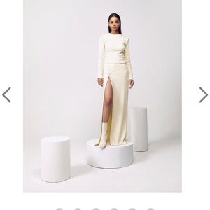 Mannat Gupta Cream rib knit Maxi Dress size small